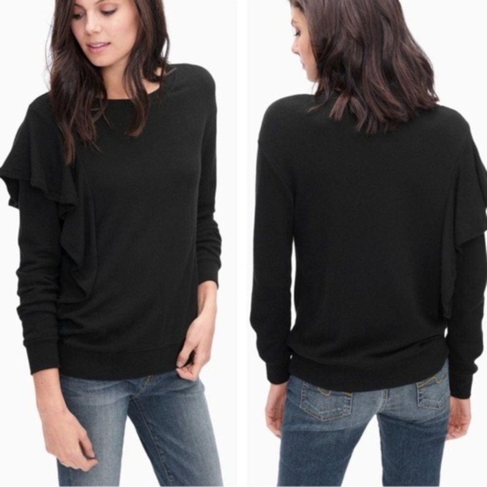 Splendid Westfourth Black Pullover Sweatshirt Wit… - image 1
